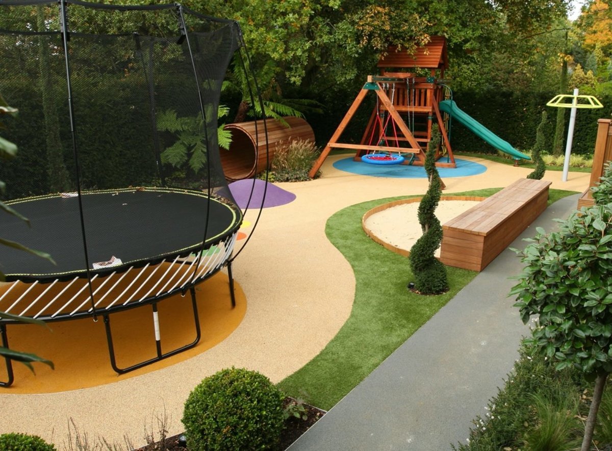 Идеи для детской площадки на даче: как обустроить, оформление и ландшафтный дизайн