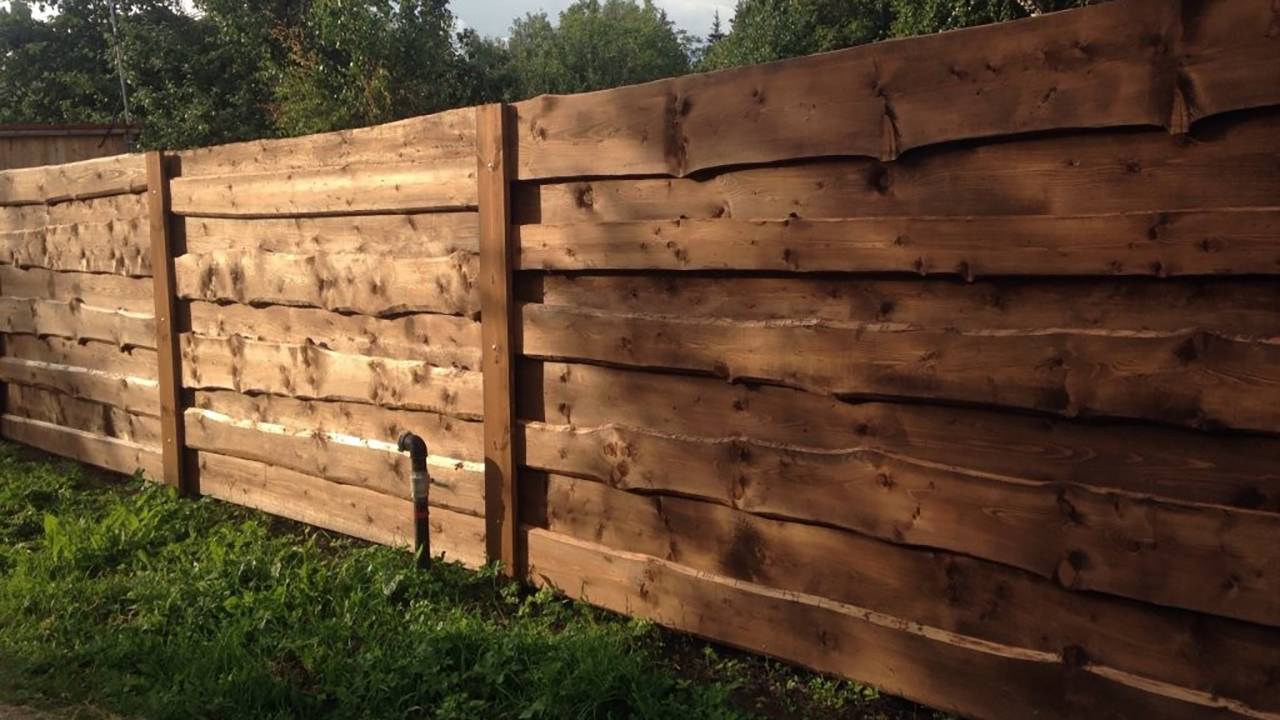 Как сделать забор из горбыля