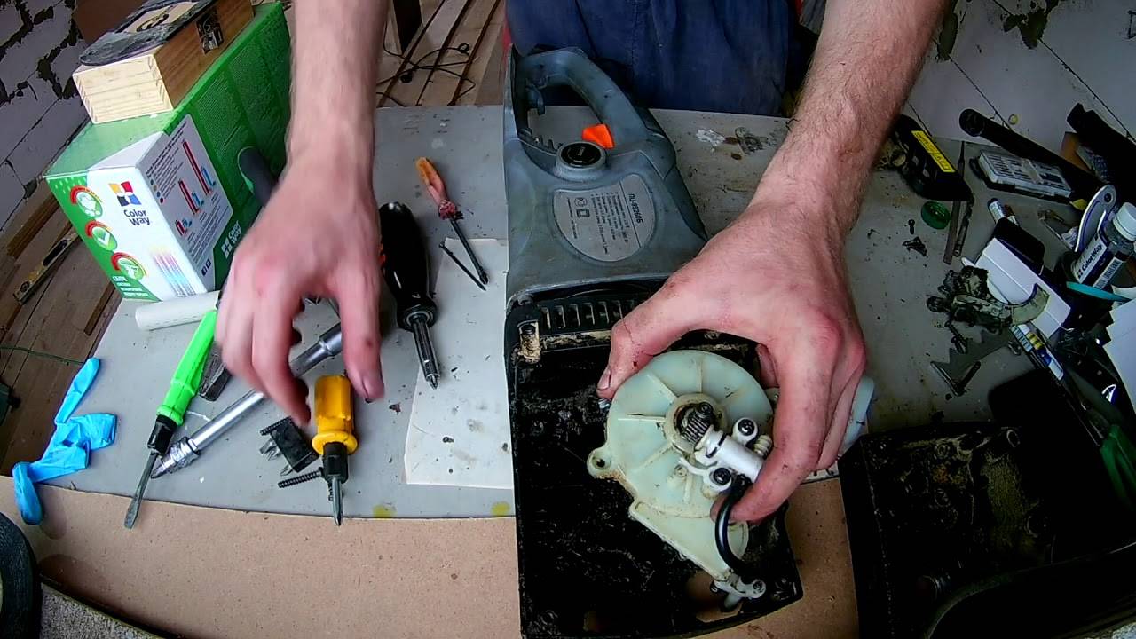 Как разобрать и отремонтировать цепную электропилу своими руками, причины основных неисправностей