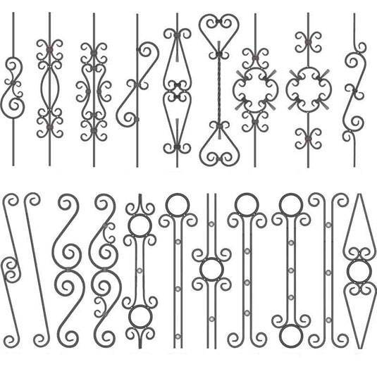 Рисунки кованых узоров для орнамента изделий