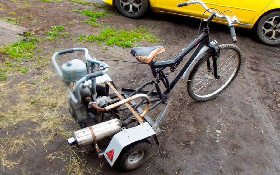 Как сделать трицикл из бензопилы урал