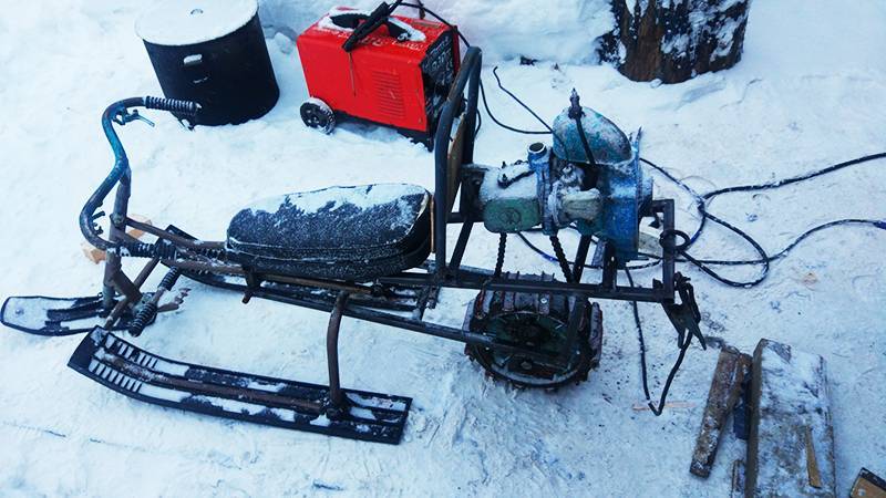 Как сделать снегоход из бензопилы штиль - мастерок