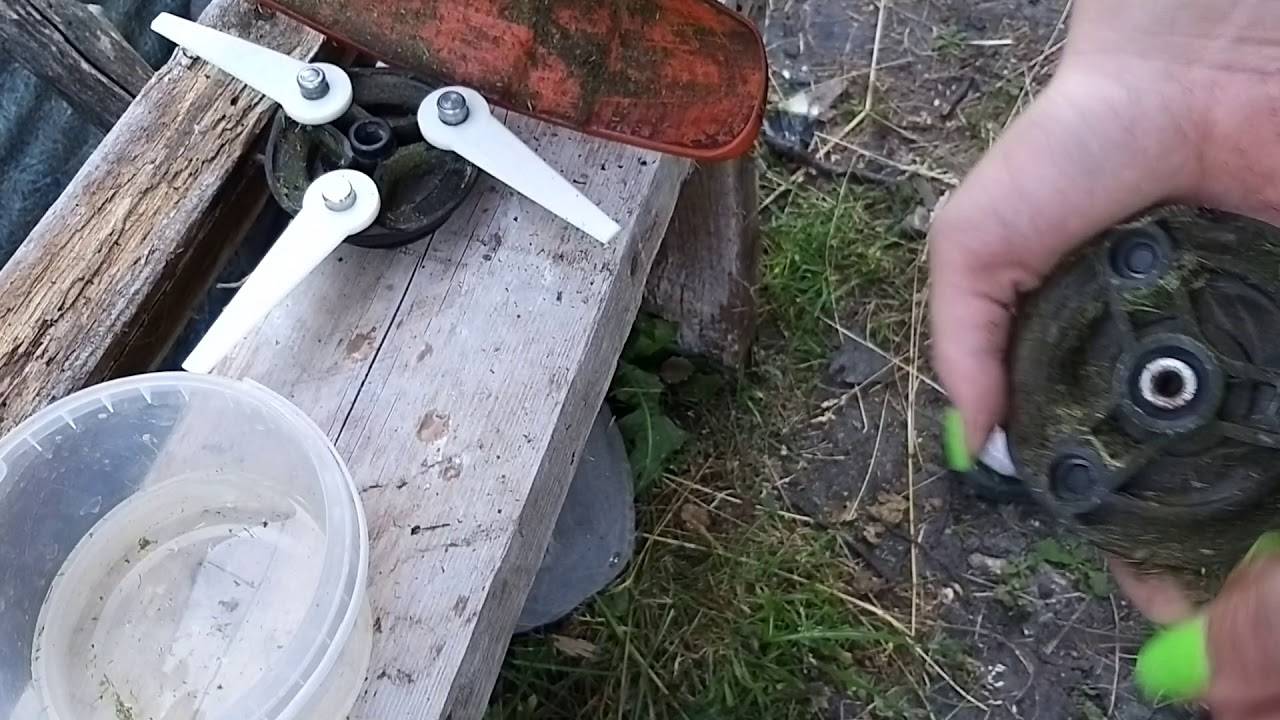 Как установить металлический нож на триммер stihl - antirun.ru