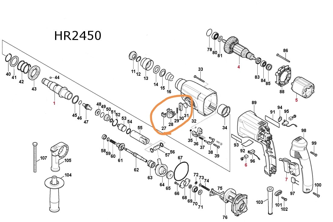 Как отремонтировать патрон и ударный механизм ствола перфоратора makita 2470. компания «прет-а-паркет».