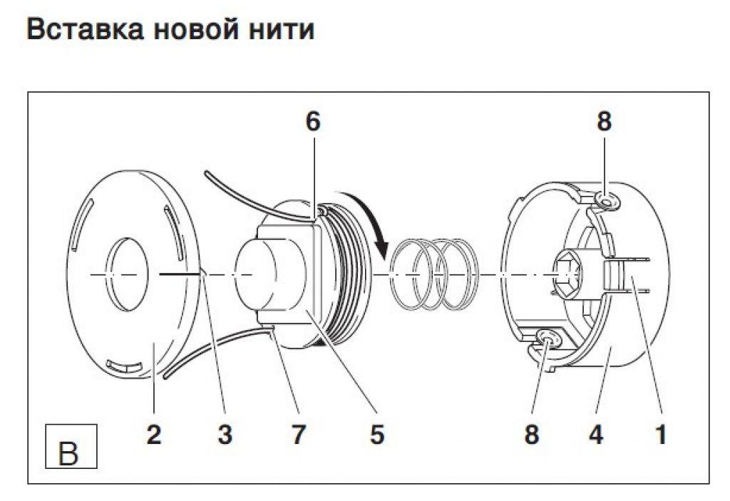 Как зарядить леску в катушку триммера carver - antirun.ru