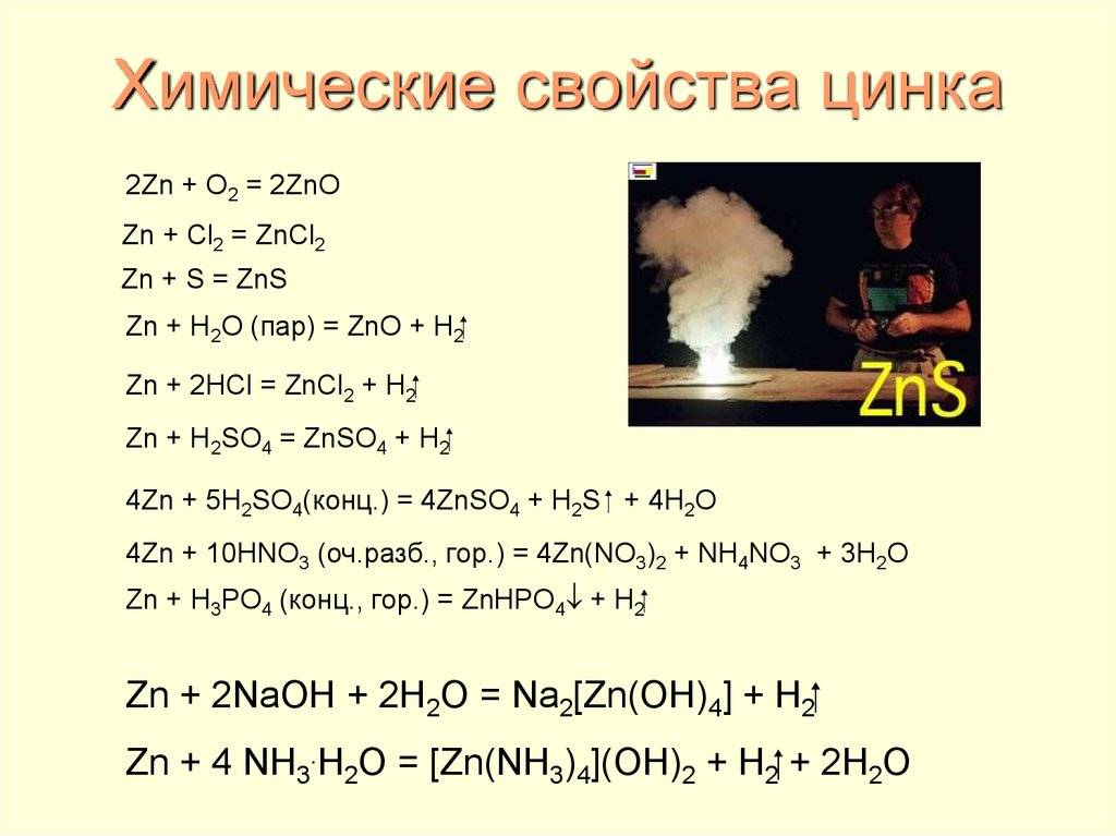 Химический элемент цинк zincum