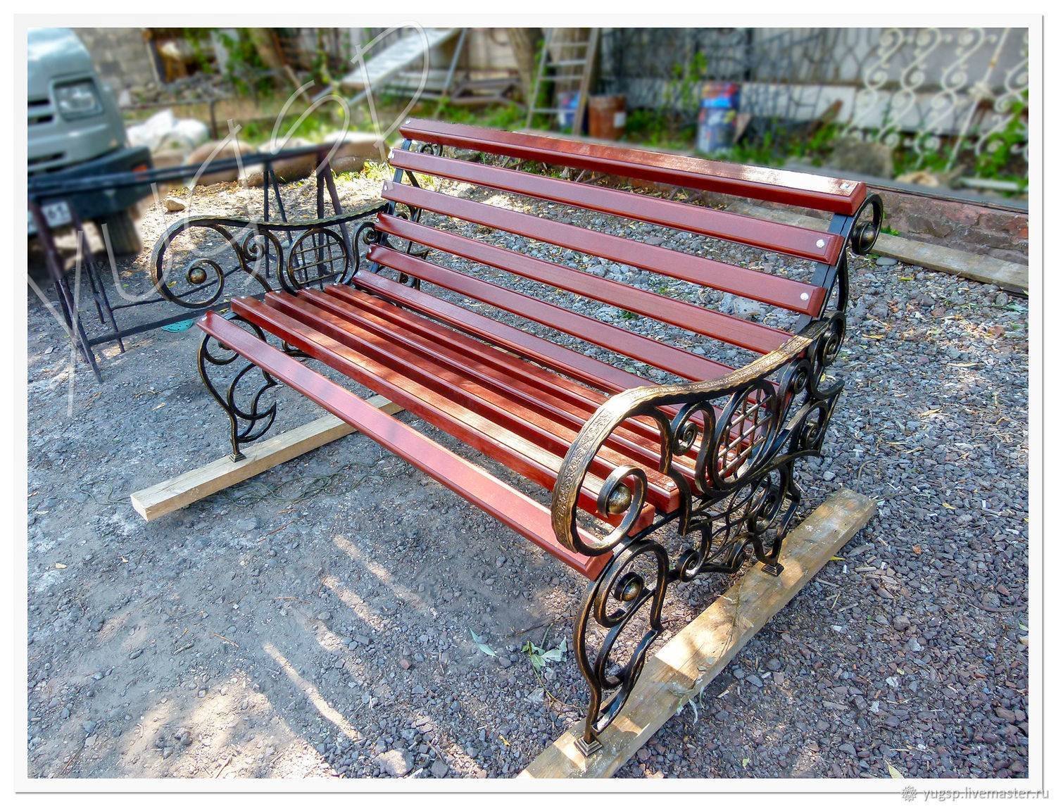 Кованые скамейки (55 фото): парковые. для сада, для дачи, для дома