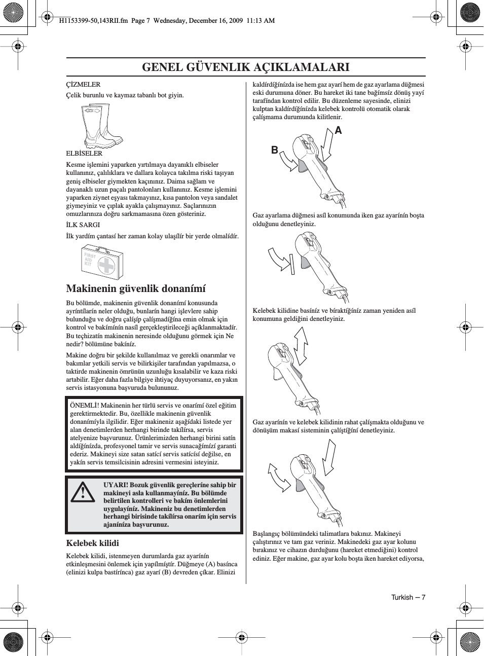 Husqvarna 143r-ii user manual
