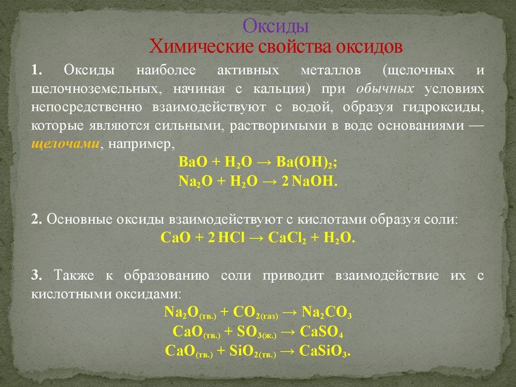 Конспект "оксиды (названия, классификация, получение)"