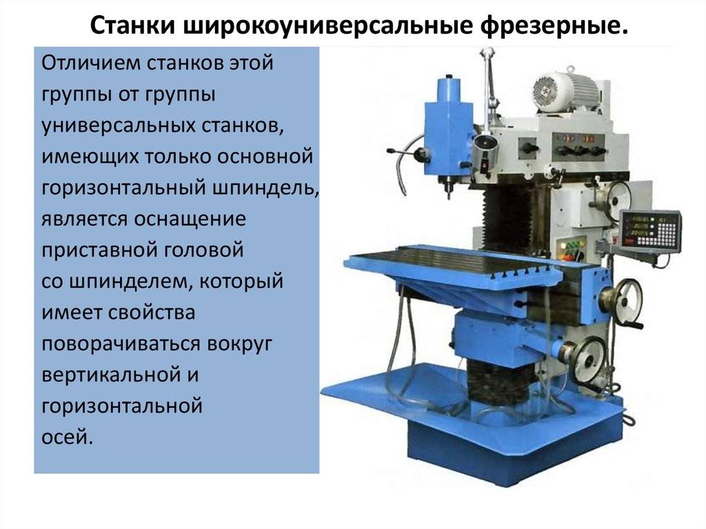 Основные фрезерные станки