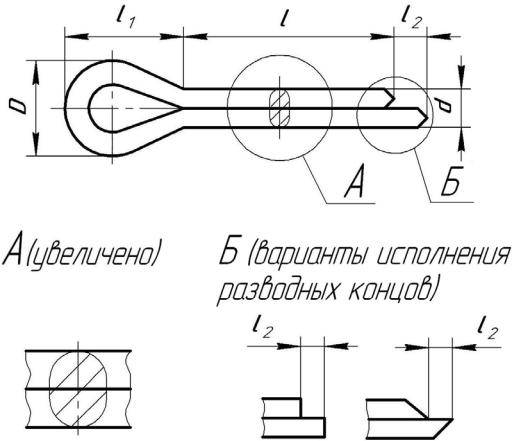 Шплинт гост 397-79 (din 94). чертеж, размеры, вес.