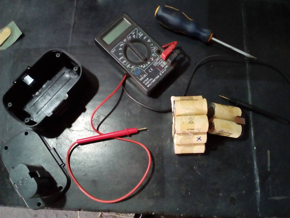 Ремонт аккумулятора и зарядного устройства шуруповерта, переделка ni-cd акб на литиевые 18650