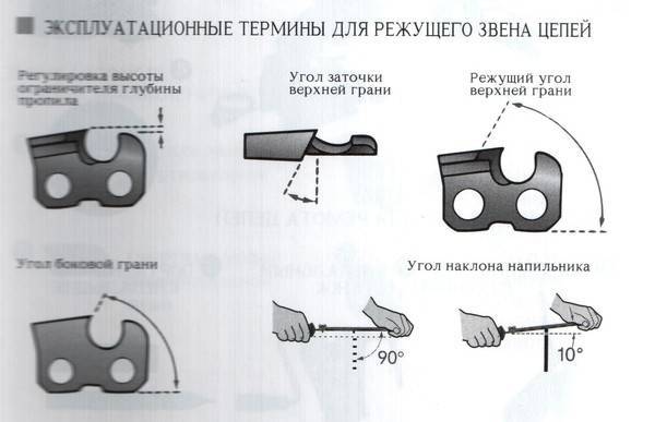 Заточка цепи бензопилы - как правильно заточить и наточить своими руками на станке, заточка напильником и болгаркой в домашних условиях