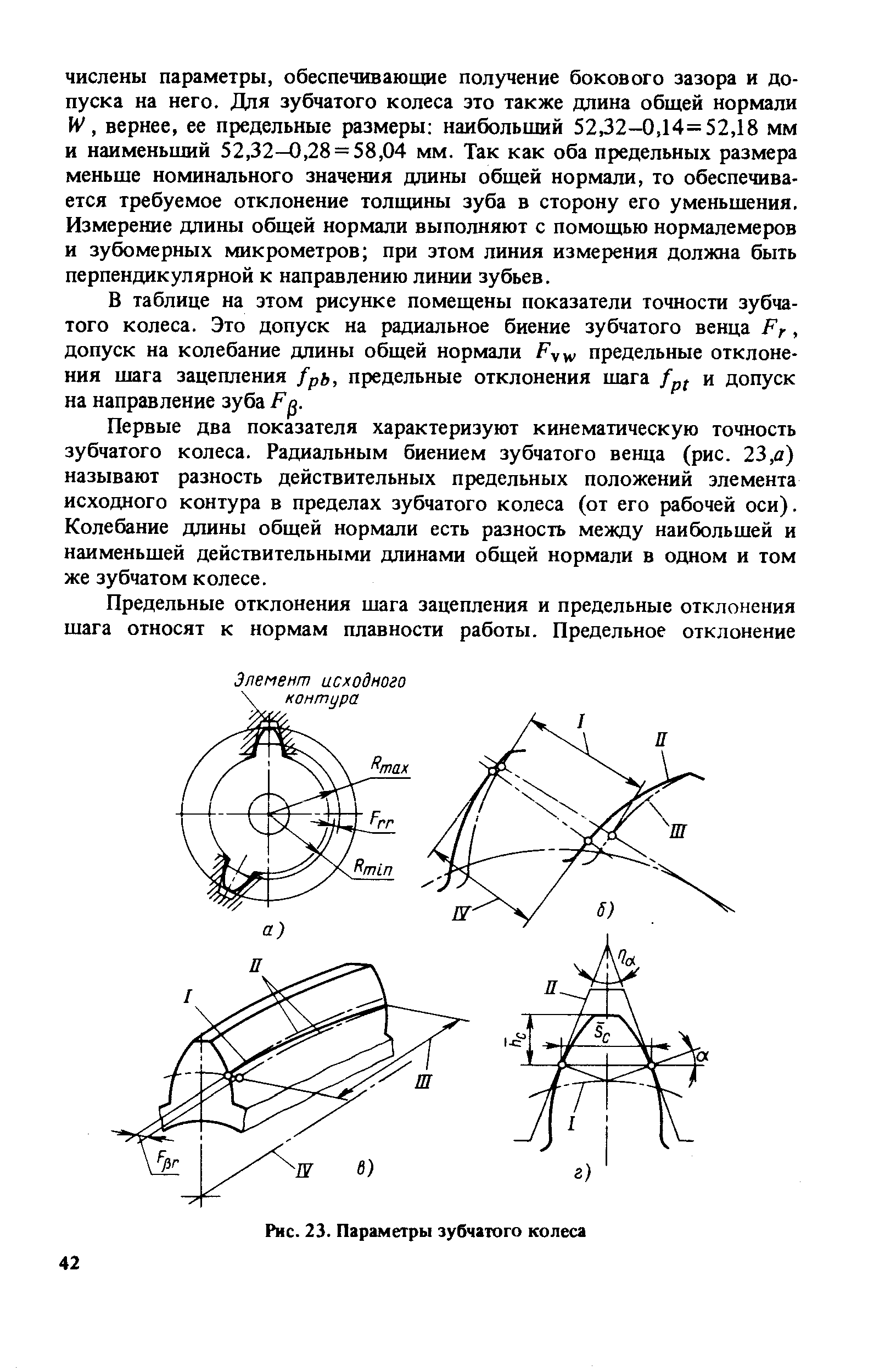 Длина общей нормали зубчатого колеса расчет, измерение, отклонение