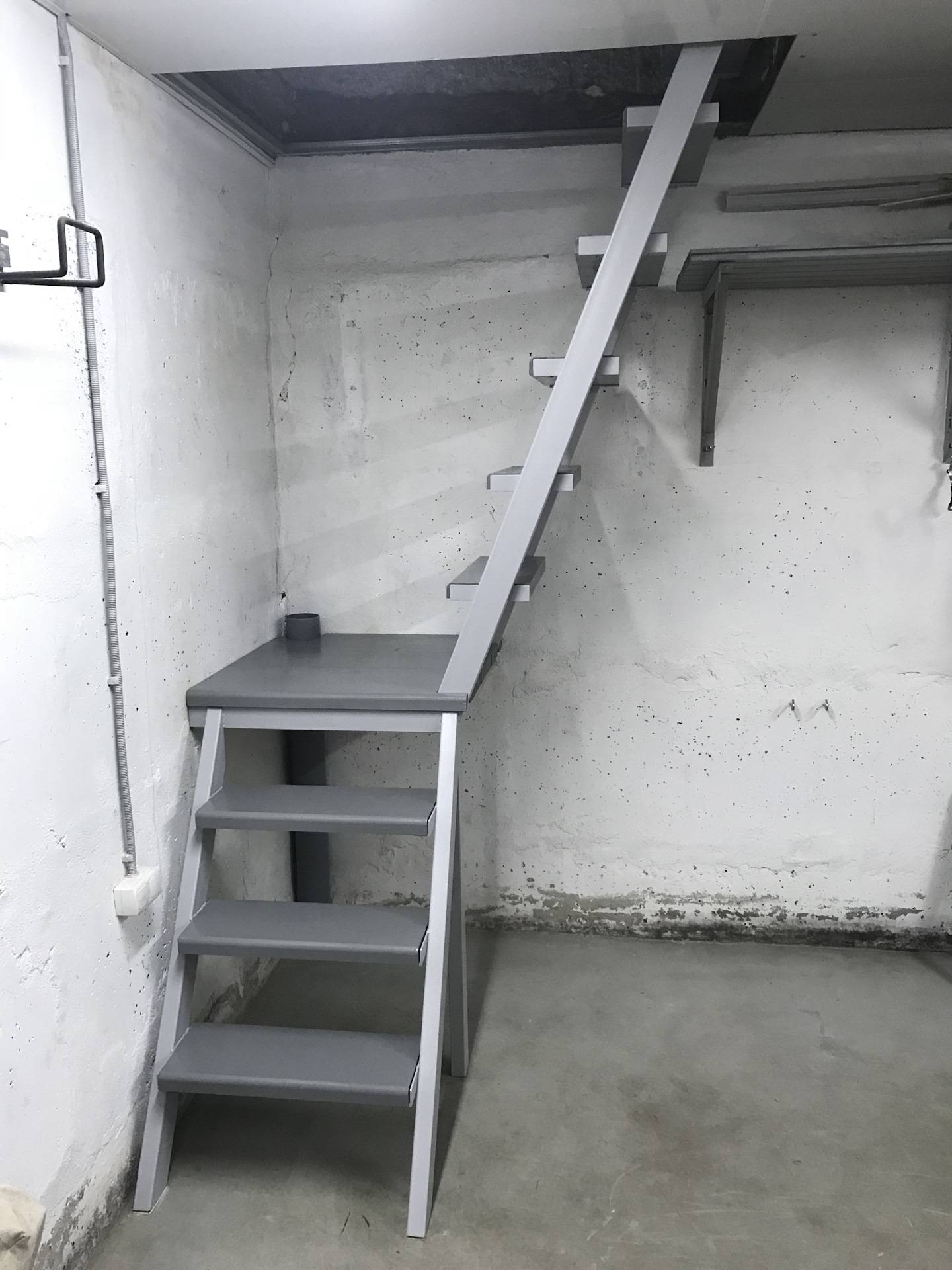 Лестница в гараже своими руками