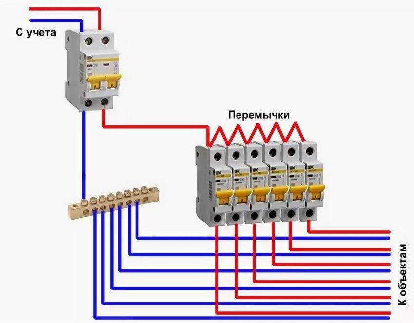 Как подключить автомат в щитке для чайников схема