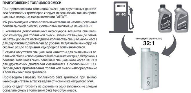 В какой пропорции разводить бензин для триммера - ctln.ru