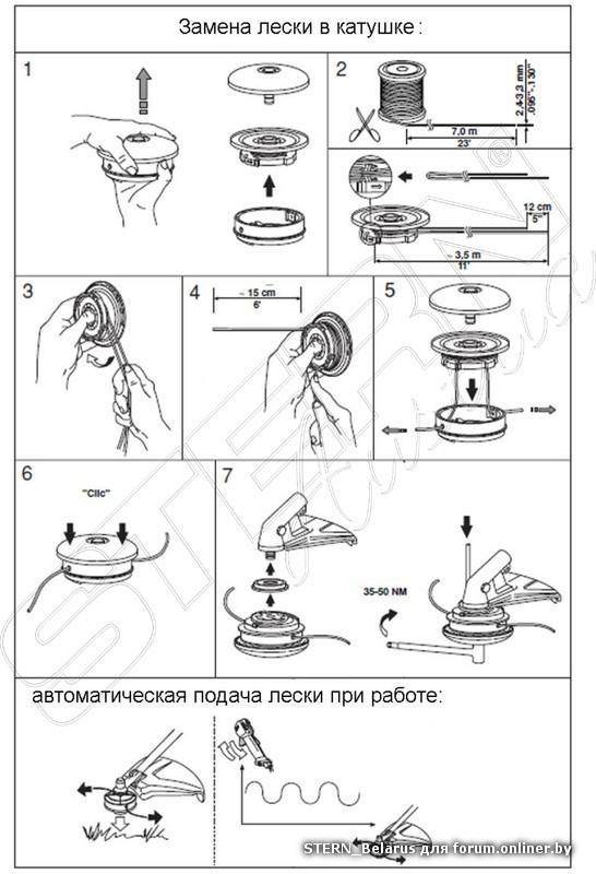 Как заменить леску в катушку триммера автоматическая - antirun.ru