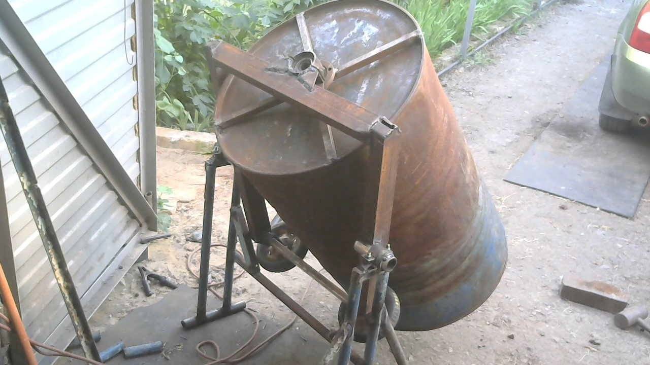 Изготовление бетономешалки из старой стиральной машины своими руками