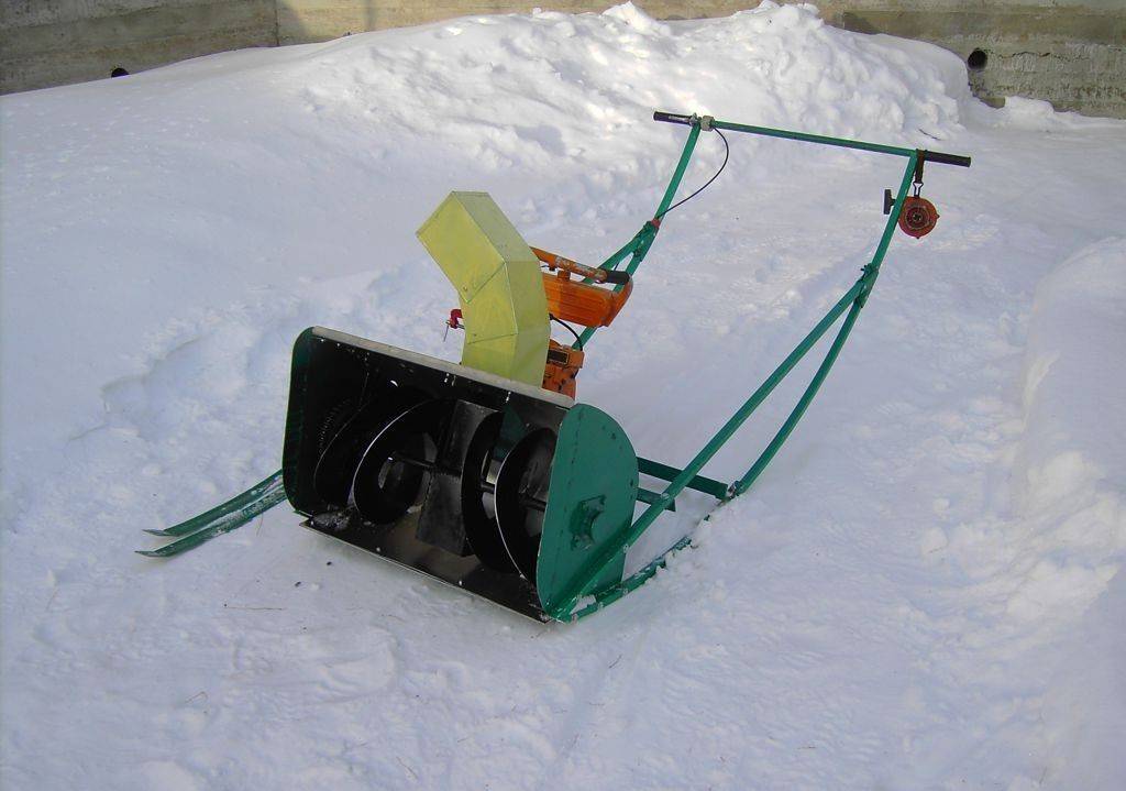 Самодельный снегоуборщик из бензопилы, триммера или мотокультиватора