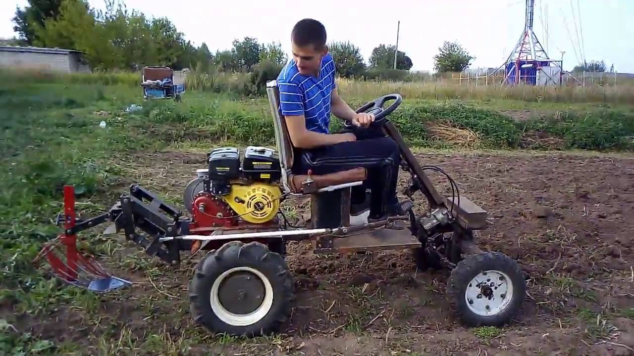 Как сделать минитрактор из мотоблока своими руками