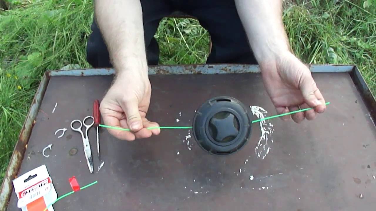 Как намотать леску на катушку триммера полуавтомат