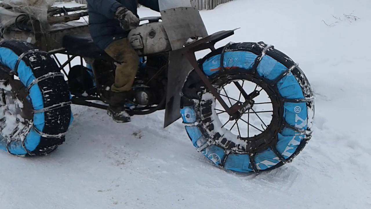 Снегоход из мотокультиватора — особенности изготовления, видео