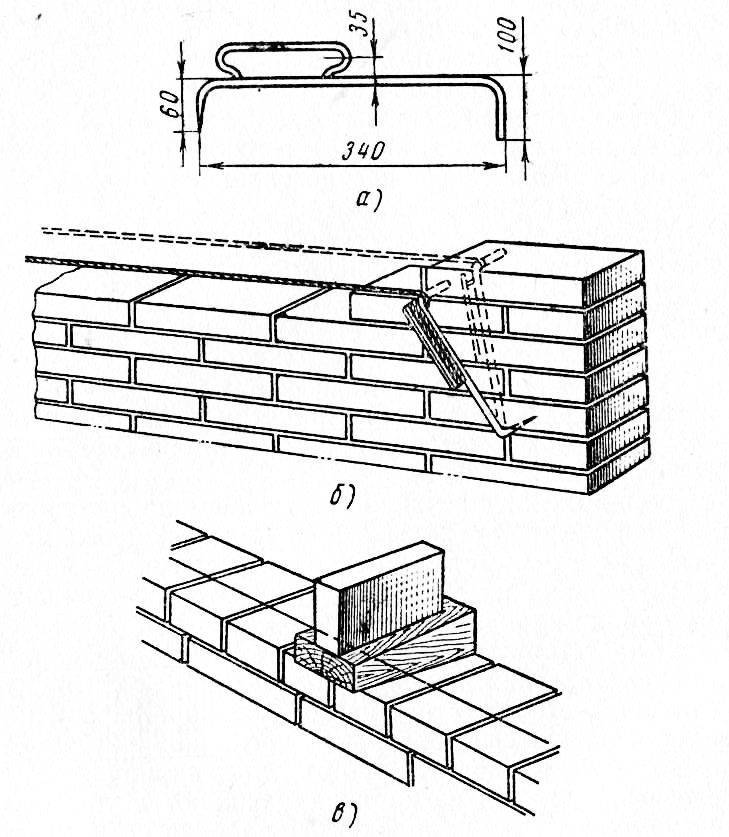 Приспособление для кладки кирпича чертеж